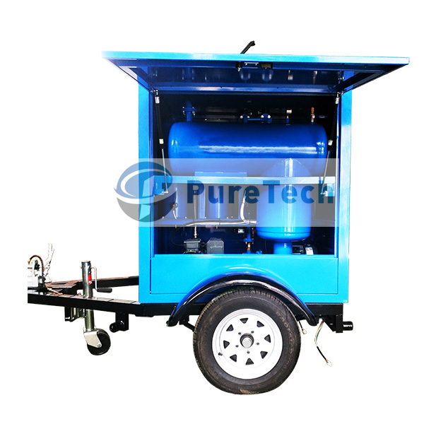 single stage vacuum transformer oil purifier with mobile trailer