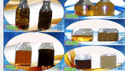 lube oil filtration can change the oil color from dark to yellow