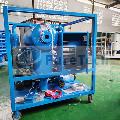 6000lph <a href=https://www.cqpuretech.com/High-Vacuum-Transformer-Oil-Filtration-Machine-p.html target='_blank'>Transformer Oil Filtration Machine</a> for transformer maintenance