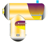 T shape degassing chamber of transformer oil purifier