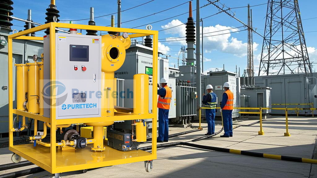 puretech fully automatic transformer oil filtration system for power plants