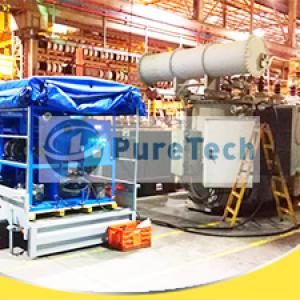 6000LPH Vacuum Oil Purifier Working at Transmission Site