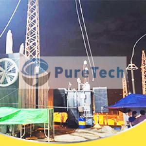 6000LPH Enclosed Insulating Oil Dehydration Machine in Asian Substation