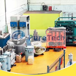 Mobile Transformer Oil Filtration Machine at Transformer Factory
